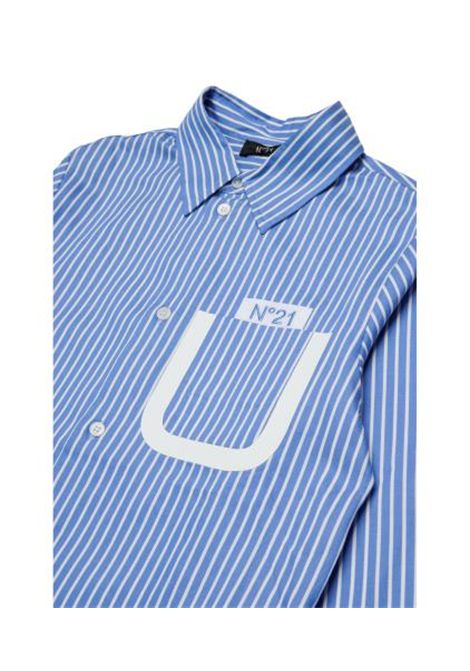 Camicia con logo N°21 KIDS | N210FC N05180N809